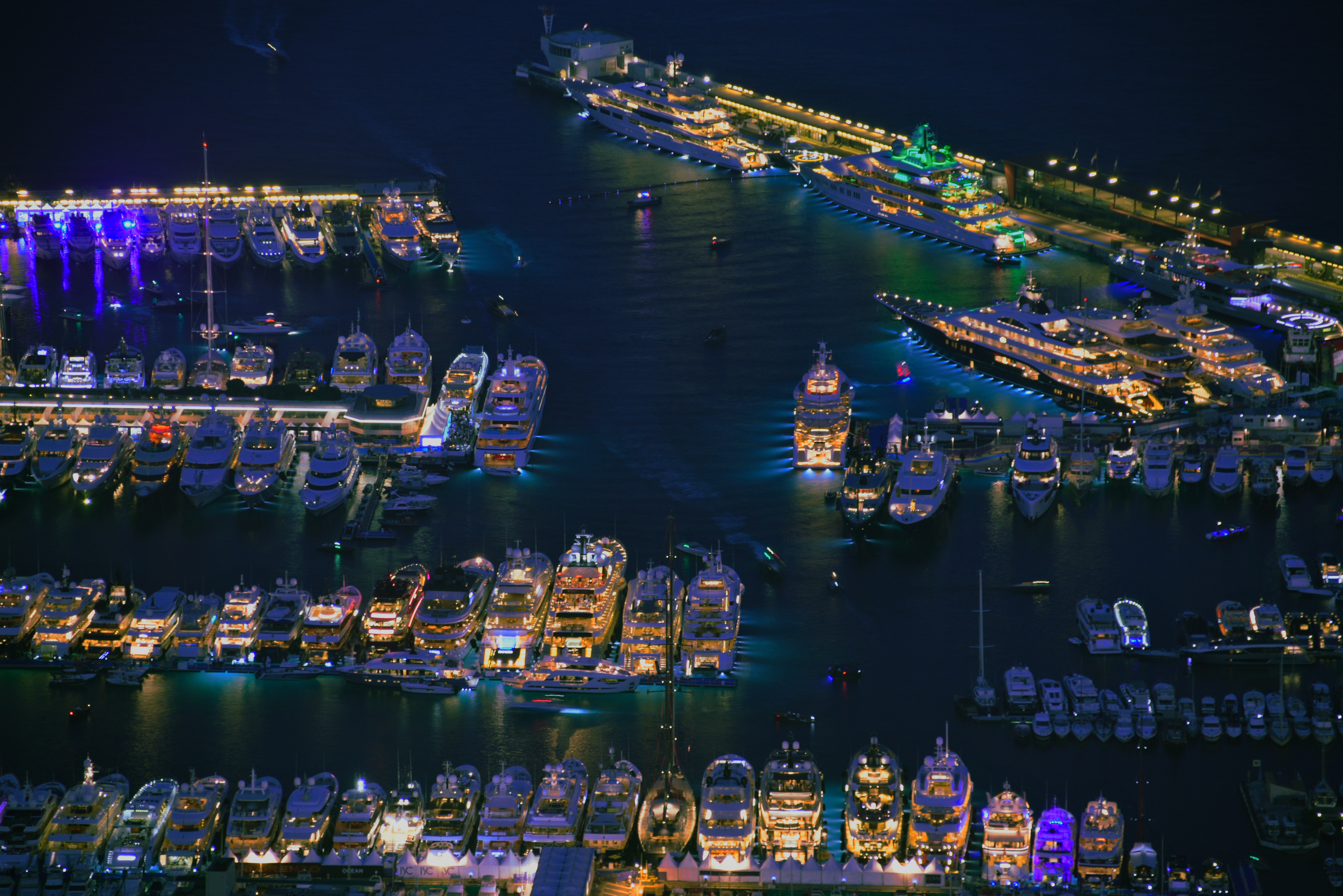 Private yacht in Monaco harbour